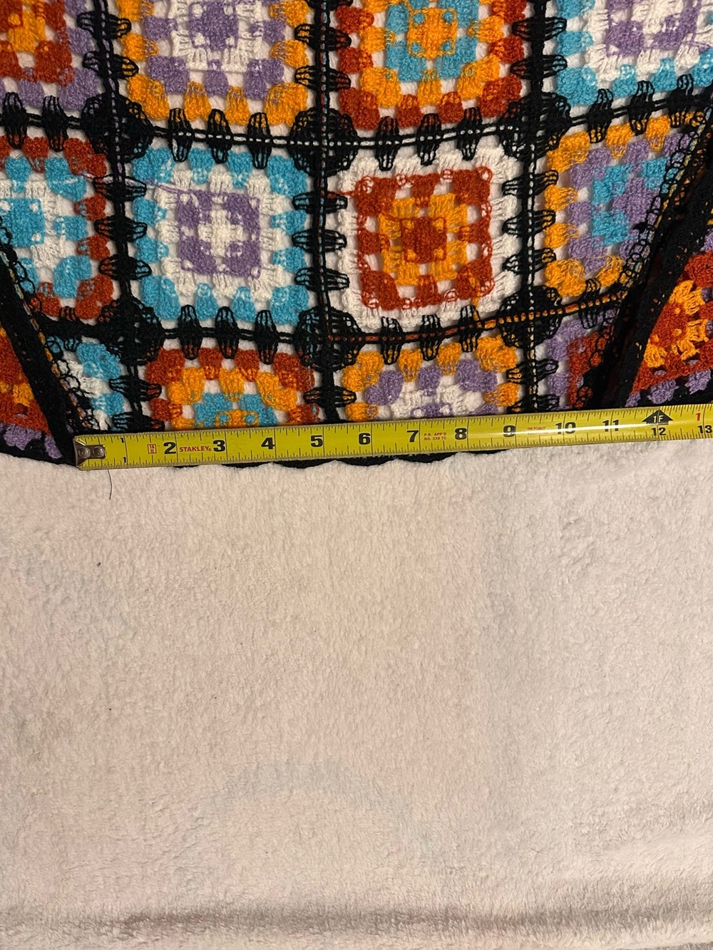 Crochet Square-Pattern Bolero Sweater - Multi-Color - Picture 7 of 11